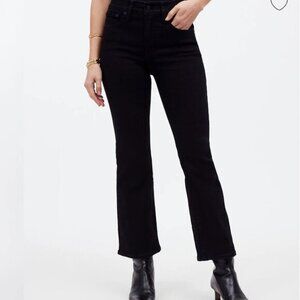 Madewell Women's Size 25 Black Rinse Wash Kick Out Crop Jeans Casual Classic NWT